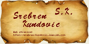 Srebren Kundović vizit kartica